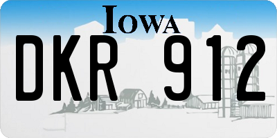 IA license plate DKR912