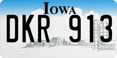 IA license plate DKR913