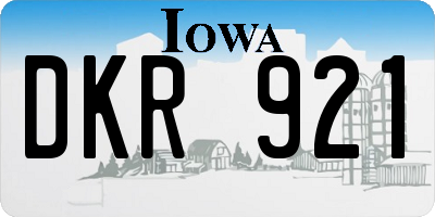 IA license plate DKR921
