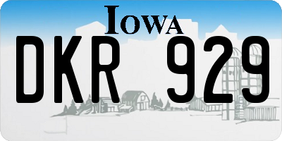 IA license plate DKR929