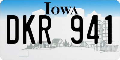 IA license plate DKR941