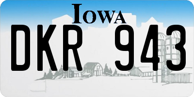 IA license plate DKR943