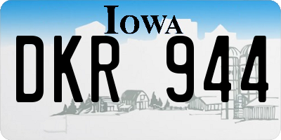 IA license plate DKR944