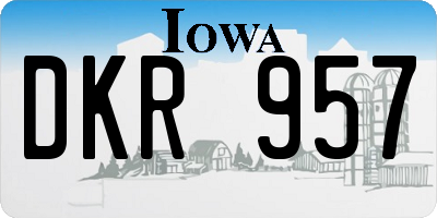 IA license plate DKR957
