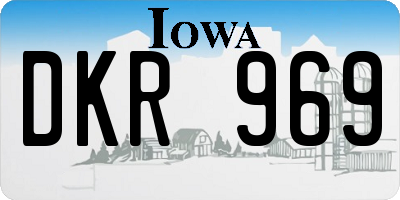 IA license plate DKR969