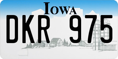 IA license plate DKR975