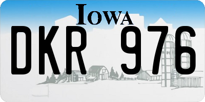 IA license plate DKR976