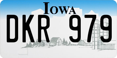 IA license plate DKR979