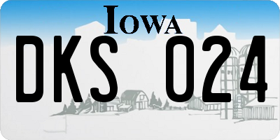 IA license plate DKS024