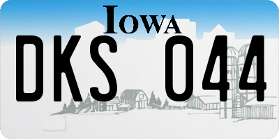 IA license plate DKS044