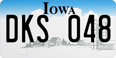 IA license plate DKS048