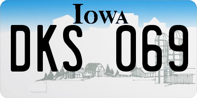 IA license plate DKS069