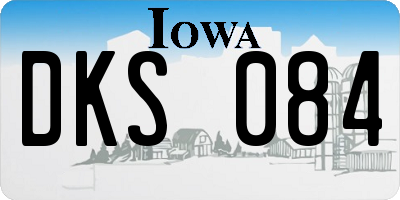 IA license plate DKS084