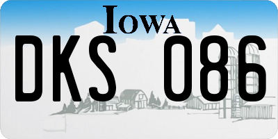 IA license plate DKS086
