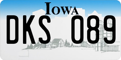 IA license plate DKS089