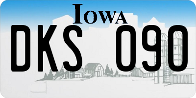 IA license plate DKS090