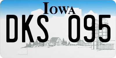 IA license plate DKS095