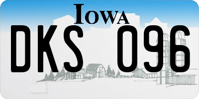 IA license plate DKS096