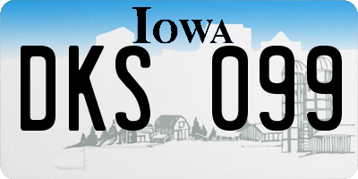 IA license plate DKS099