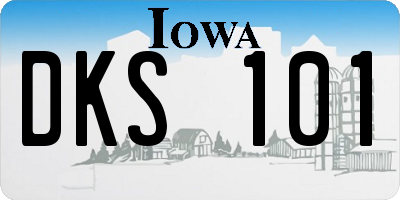 IA license plate DKS101
