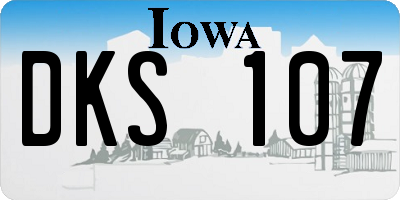IA license plate DKS107