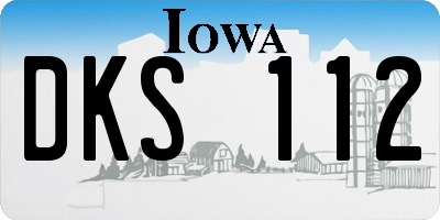 IA license plate DKS112