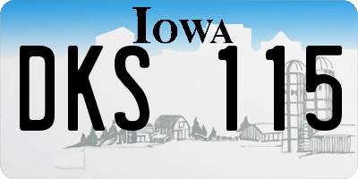 IA license plate DKS115