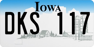 IA license plate DKS117