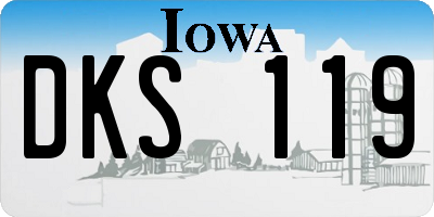 IA license plate DKS119