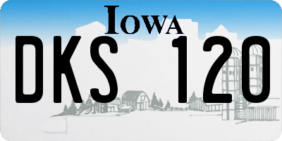 IA license plate DKS120