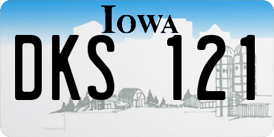 IA license plate DKS121