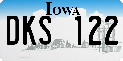 IA license plate DKS122