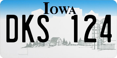 IA license plate DKS124