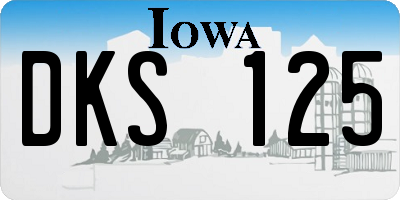 IA license plate DKS125