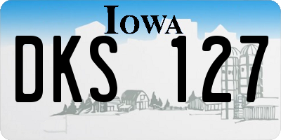 IA license plate DKS127