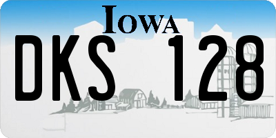 IA license plate DKS128