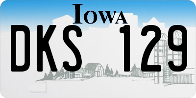 IA license plate DKS129