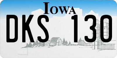 IA license plate DKS130