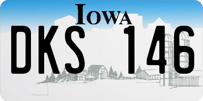 IA license plate DKS146
