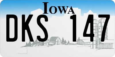 IA license plate DKS147