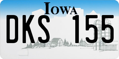 IA license plate DKS155