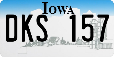 IA license plate DKS157