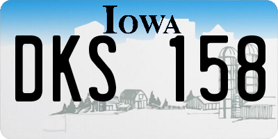 IA license plate DKS158