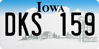 IA license plate DKS159