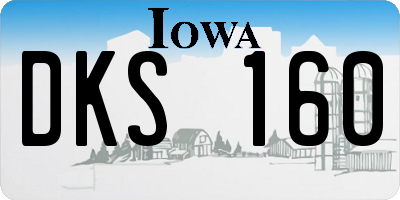IA license plate DKS160