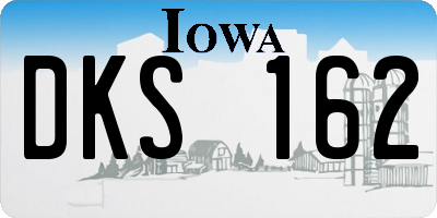 IA license plate DKS162