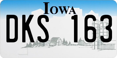 IA license plate DKS163