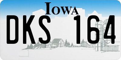 IA license plate DKS164