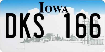 IA license plate DKS166