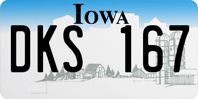 IA license plate DKS167